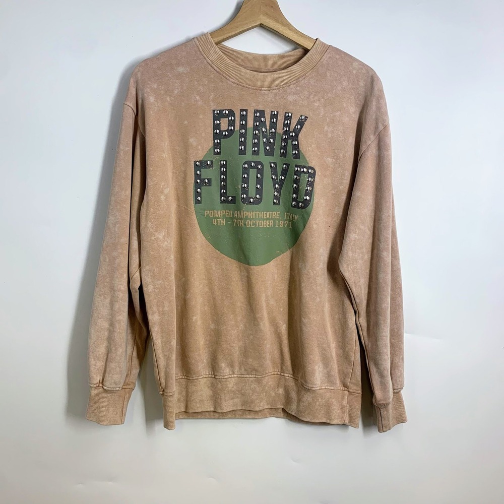 Pink Floyd Official Concert Crewneck Sweatshirt Tie Dye Distressed Size M